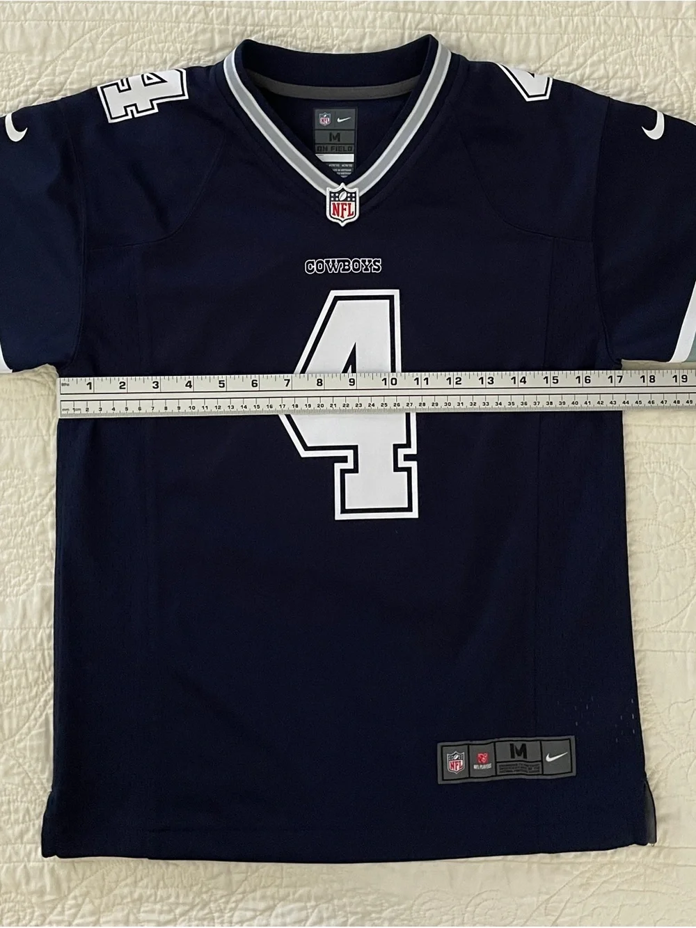 Nike NFL Youth #4 Dak Prescott Dallas Cowboys Game Jersey On Field Youth Size M